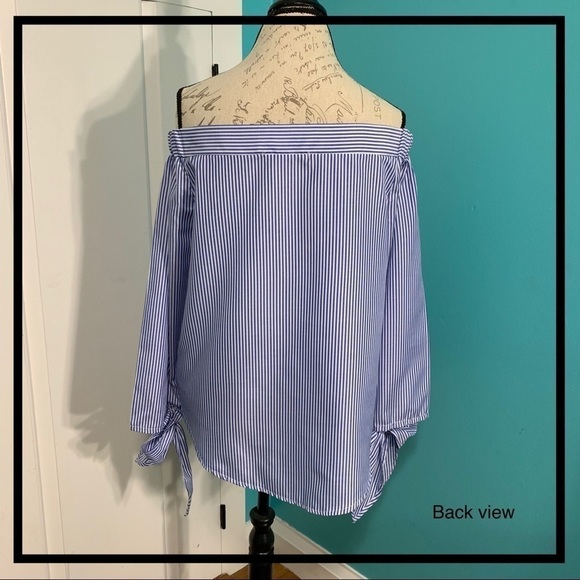 Celmia Collection Striped Off the Shoulder Top - Picture 3 of 5
